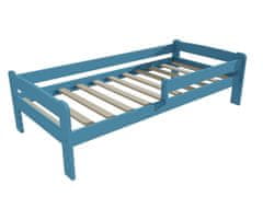 eoshop Dětská postel se zábranou VMK009C KIDS (Barva dřeva: barva modrá, Rozměr: 80 x 160 cm)