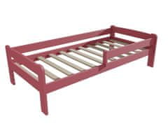eoshop Dětská postel se zábranou VMK009C KIDS (Barva dřeva: barva růžová, Rozměr: 70 x 160 cm)