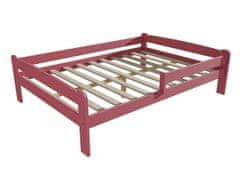 eoshop Dětská postel se zábranou VMK009C KIDS (Barva dřeva: barva růžová, Rozměr: 120 x 200 cm)