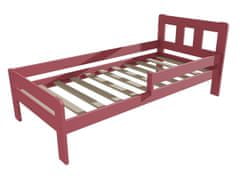 eoshop Dětská postel se zábranou VMK010C KIDS (Barva dřeva: barva růžová, Rozměr: 80 x 160 cm)