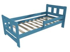 eoshop Dětská postel se zábranou VMK010FA KIDS (Barva dřeva: barva modrá, Rozměr: 80 x 160 cm)