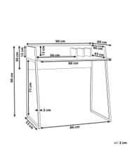 Beliani Psací stůl 90 x 60 cm světlé dřevo/bílý ANAH