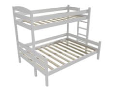 eoshop Patrová postel s rozšířeným spodním lůžkem HELENA "PPS 001" (Barva dřeva: barva bílá, Rozměr: 90/140 x 200 cm, Varianta: vpravo)