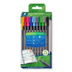 Staedtler Liner "Triplus 334 R", sada, 10 barev, 0,3 mm, 334 RC10