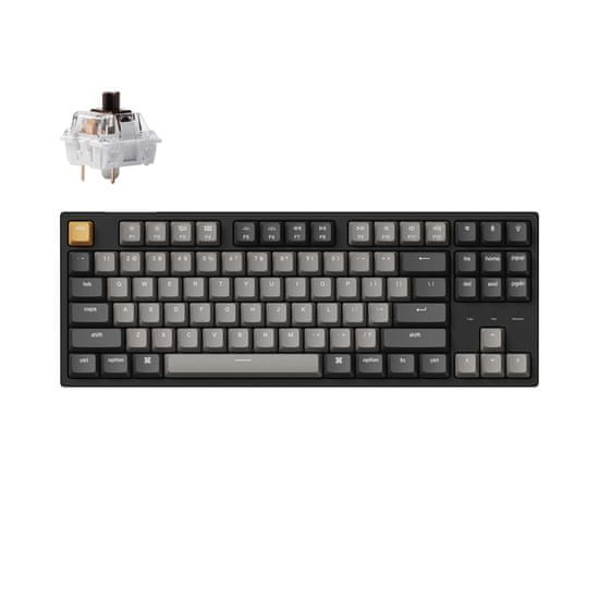 Keychron C1 Pro QMK/VIA Mechanická Klávesnice, bílé podsvícení, Keychron K Pro Brown