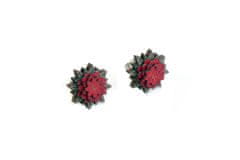 BeWooden Dámské náušnice Red Flower Earrings červená One size