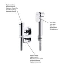 SAPHO Ventil pro bidetové spršky, s hadicí 120cm, chrom JS121 - Sapho