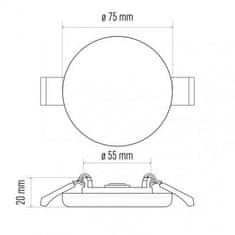 Emos ZV1112 LED podhledové svítidlo VIXXO 7,5 cm, 6 W, neutrální bílá 1540110621