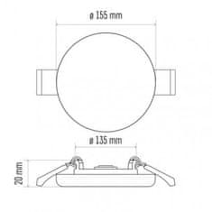 Emos ZV1142 LED podhledové svítidlo VIXXO 15,5 cm, 13,5 W, neutrální bílá 1540111520