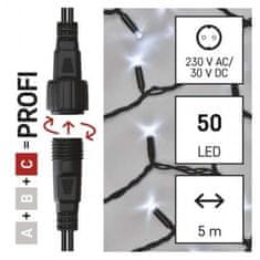 Emos D2AC01 Profi LED spojovací řetěz černý, 5 m, venkovní i vnitřní, studená bílá 1550022000