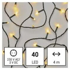 Emos D4AW01 LED vánoční řetěz, 4 m, venkovní i vnitřní, teplá bílá 1550040001