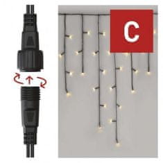 Emos D1CW01 Standard LED spojovací vánoční řetěz – rampouchy, 2,5 m, venkovní, teplá bílá 1550010003