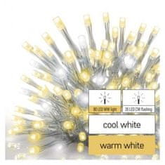 Emos D1CN01 Standard LED spojovací řetěz blikající – rampouchy, 2,5 m, venkovní, teplá/studená bílá 1550013000