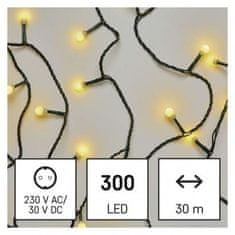 Emos LED vánoční cherry řetěz – kuličky D5AW04, 30 m, teplá bílá, časovač 1550050002