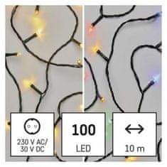 Emos LED vánoční řetěz 2v1 D4AH01, 10 m, venkovní i vnitřní, teplá bílá/multicolor 1550043003