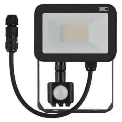 Emos LED reflektor INOVO s pohybovým čidlem ZS2722, 20 W, šedý, neutrální bílá 1531242722