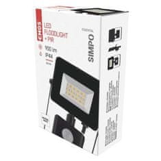 Emos ZS2312 LED reflektor SIMPO s pohybovým čidlem, 10,5 W, černý, neutrální bílá 1531231200