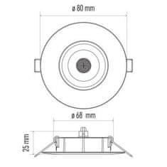 Emos ZD3222 LED bodové svítidlo SIMMI 8 cm, 5 W, neutrální bílá 1540125570