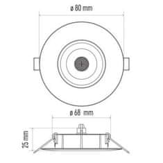 Emos ZD3221 LED bodové svítidlo SIMMI 8 cm, 5 W, teplá bílá 1540125510