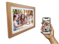 Digitální fotorámeček FRAMEO Wi-Fi s dotykovou obrazovkou IPS 15,6" 8GB Denver PFF-1542LW Světlé dřevo