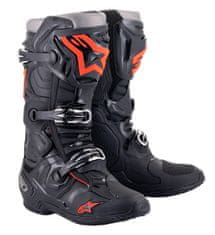 Alpinestars boty TECH 10, ALPINESTARS (černá/červená fluo/šedá) 2025 2H97222236