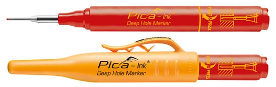 Pica-Marker Inkoustový permanentní popisovač PICA pro hluboké otvory s nastavitelným teleskopickým hrotem - píše na všechny suché povrchy - černý - PC-150/46