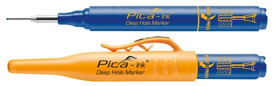 Pica-Marker Inkoustový permanentní popisovač PICA pro hluboké otvory s nastavitelným teleskopickým hrotem - píše na všechny suché povrchy - černý - PC-150/46