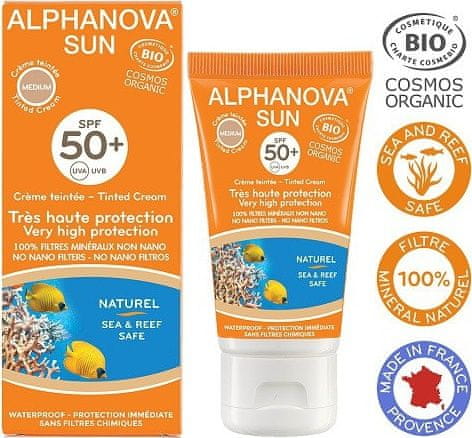 Alphanova Opalovací tónující krém SPF 50+, 50g