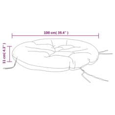 Vidaxl Kulatý sedák vínový Ø 100 x 11 cm oxfordská tkanina