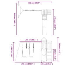 Vidaxl Dětské hřiště na zahradu impregnované borové dřevo
