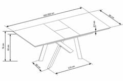 Intesi Stůl Itala 160-200 cm, zlatý dub /