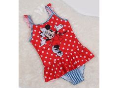 sarcia.eu DISNEY Minnie Mouse Dívčí červené puntíkované plavky 8-9 let 128-134 cm