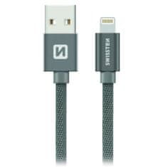 SWISSTEN Datový Kabel Textile Usb / Lightning 1,2 M Šedý