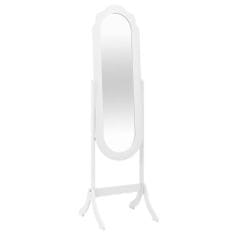Vidaxl Volně stojící zrcadlo bílé 45,5x47,5x160 cm kompozitní dřevo