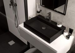 BPS-koupelny Obdélníková sprchová vanička Correo 100x90 cm, granit, černá - KQR N45B