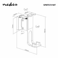 Nedis SPMT5721WT nástěnný držák reproduktoru Sonos One SL, Sonos One, Sonos Play:1, 3 kg, náklon a natočení, bílá