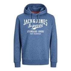 Jack&Jones Plus Pánská mikina JJELOGO Regular Fit 12243540 Ensign Blue (Velikost 4XL)