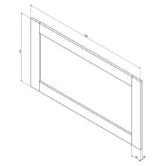 SAPHO BRAND zrcadlo v dřevěném rámu 1300x700mm, mořený smrk BA061S - Sapho