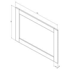 SAPHO BRAND zrcadlo v dřevěném rámu 1000x800mm, mořený smrk BA056S - Sapho