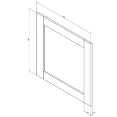 SAPHO BRAND zrcadlo v dřevěném rámu 800x800mm, mořený smrk BA051S - Sapho