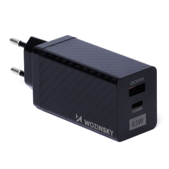 Greatstore GaN 65W nabíječka s porty USB-C QC 3.0 PD černá