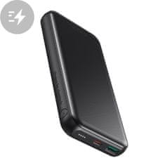 shumee Lehká powerbanka 10000mAh 18W QC PD USB / USB-C - černá