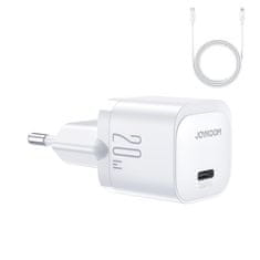 shumee Mini USB-C 20W PD nabíječka s kabelem pro iPhone Lightning, bílá