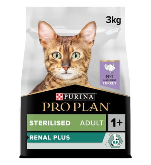 Purina Pro Plan CAT STERILISED RENAL PLUS krůta 3 kg