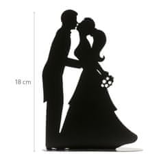Dekora Plechová figurka na svatební dort černá 