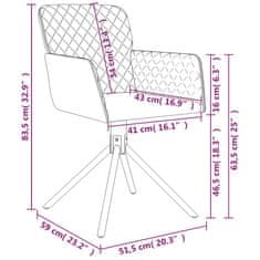 Vidaxl Otočné jídelní židle 2 ks růžové samet