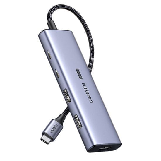 Greatstore Dokovací stanice HUB USB-C - HDMI / 2x USB C / 2x USB-A Ugreen CM500 - šedá