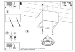 Intesi Stropní svítidlo QUATRO 1 beton