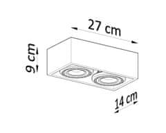 Intesi Stropní svítidlo QUATRO 2 beton