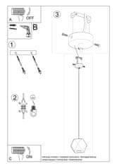 Intesi Závěsná lampa WoodY přírodní dřevo